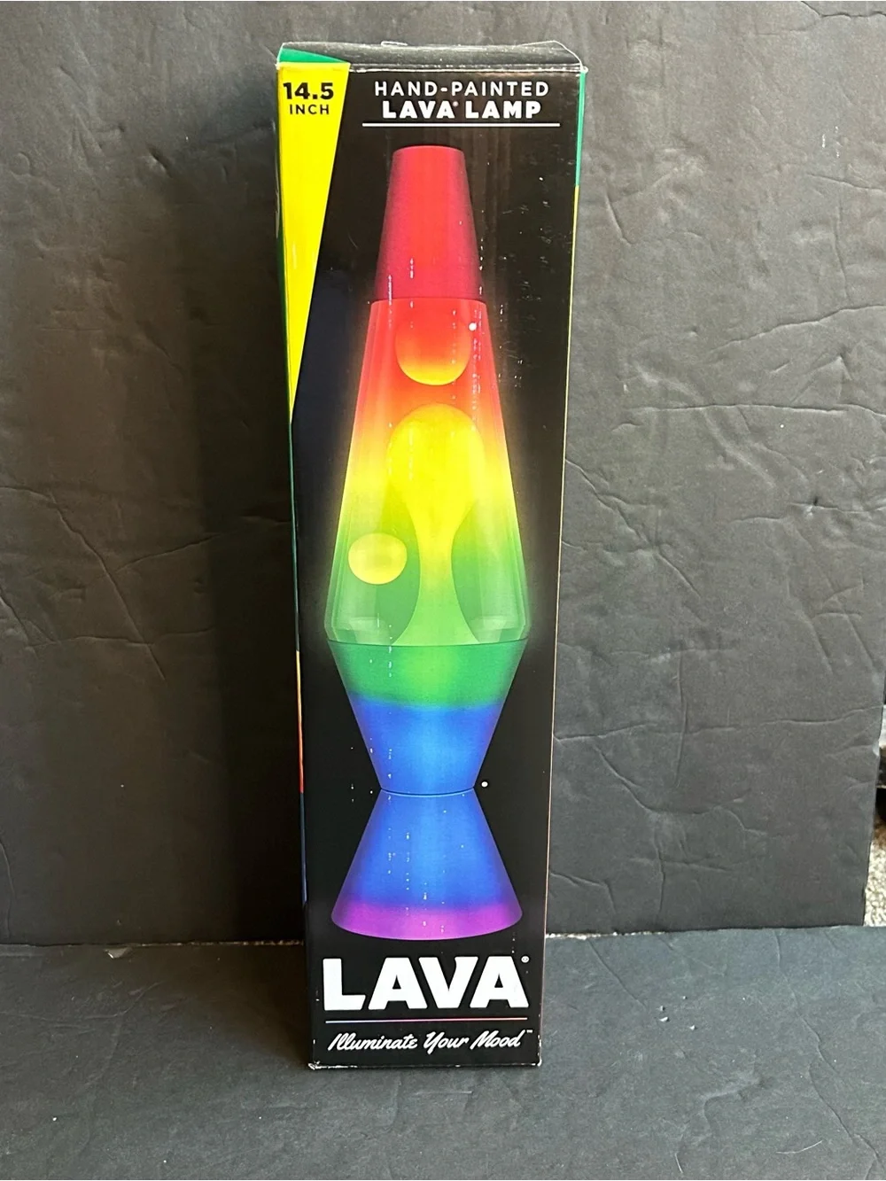 Lava the Original Lamp 2021 RAINBOW HAND-PAINTED COLOR GLASS 14.5”~NEW